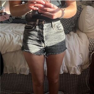 Pacsun Black Vintage High Rise Jean Shorts Size 23